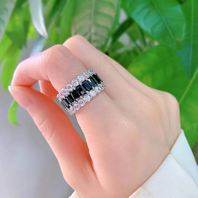 925 Sterling Silver Luxury Party Zirconia Band Ring 70100276 - image1