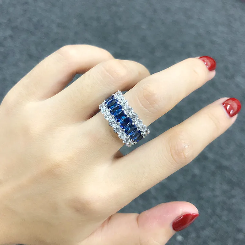 925 Sterling Silver Luxury Party Zirconia Band Ring 70100276 - image2