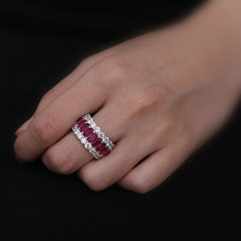 925 Sterling Silver Luxury Party Zirconia Band Ring 70100276 - image4