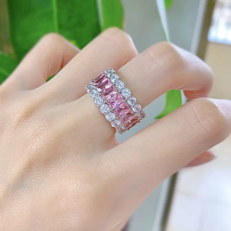 925 Sterling Silver Luxury Party Zirconia Band Ring 70100276 - image5