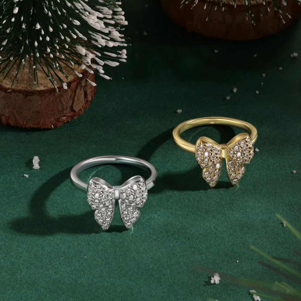 Unique Cubic Zirconia Butterfly Bow Ring 70100303 - image1