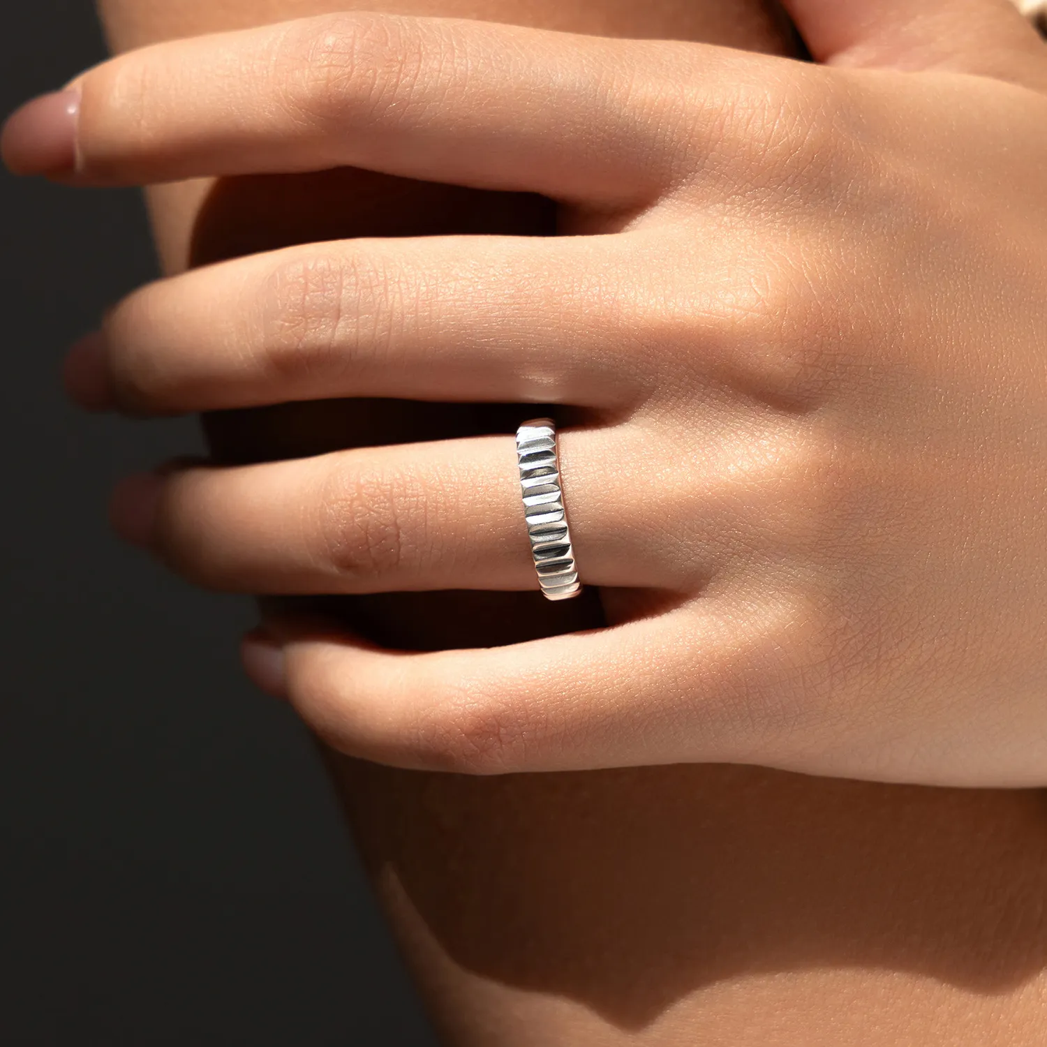 S925 Industrial Style Band Ring 70100310 - image1