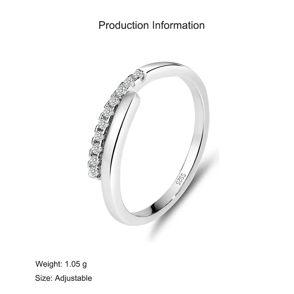 925 Sterling Silver Open Mobius CZ Ring 70100324 - image2