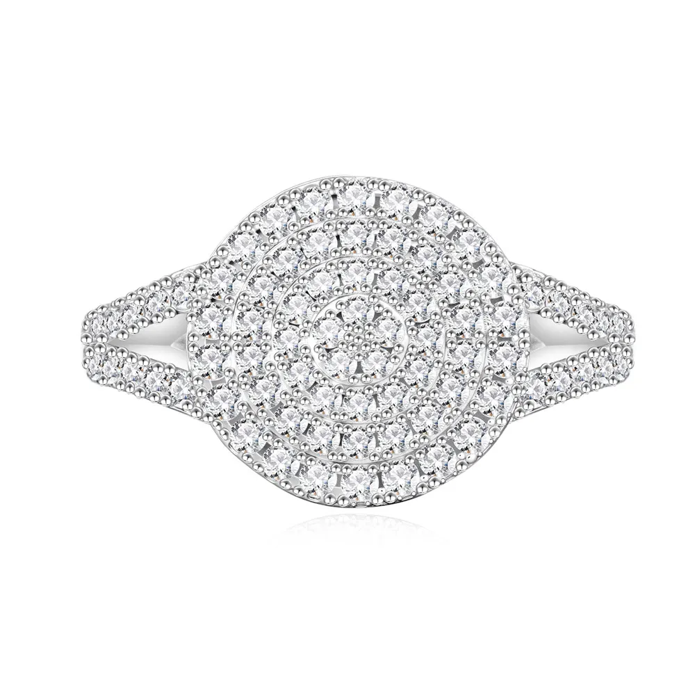 925 Sterling Silver Full Pave CZ Statement Ring 70100338