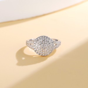 925 Sterling Silver Full Pave CZ Statement Ring 70100338