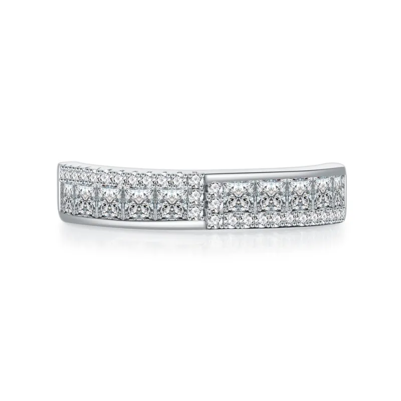 925 Sterling Silver Full  CZ Statement Stackable Ring 70100346