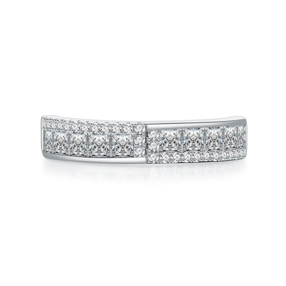 925 Sterling Silver Full  CZ Statement Stackable Ring 70100346