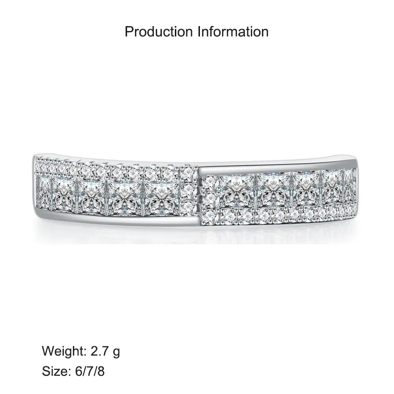 925 Sterling Silver Full  CZ Statement Stackable Ring 70100346 - image2