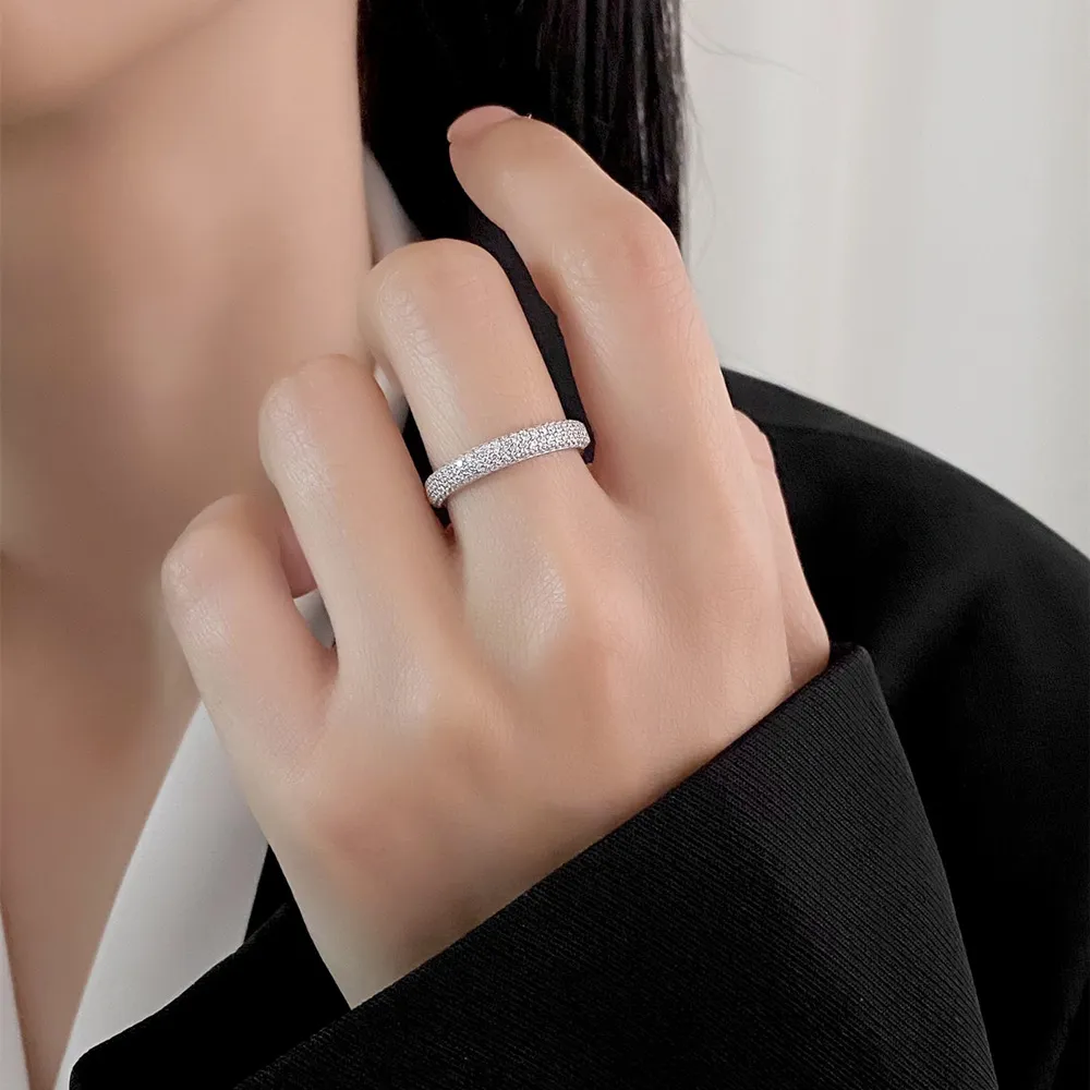 925 Sterling Silver Half Eternity Zirconia Band Ring 70100348 - image1