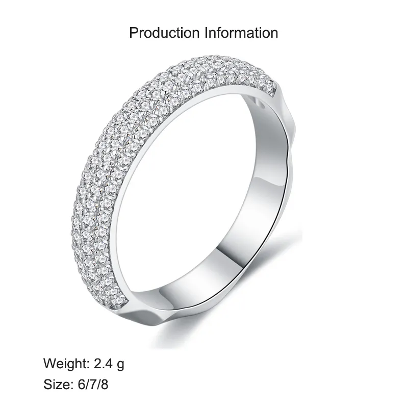 925 Sterling Silver Half Eternity Zirconia Band Ring 70100348 - image2