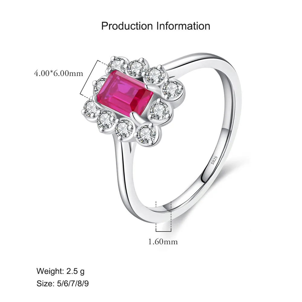 925 Sterling Silver Hot Pink CZ Vintage Ring 70100362 - image2