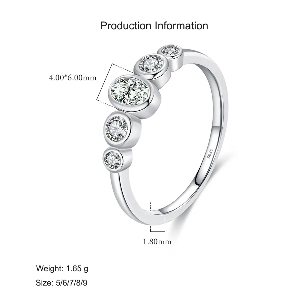 925 Sterling Silver High Sparkle CZ Bubble Ring 70100364 - image2