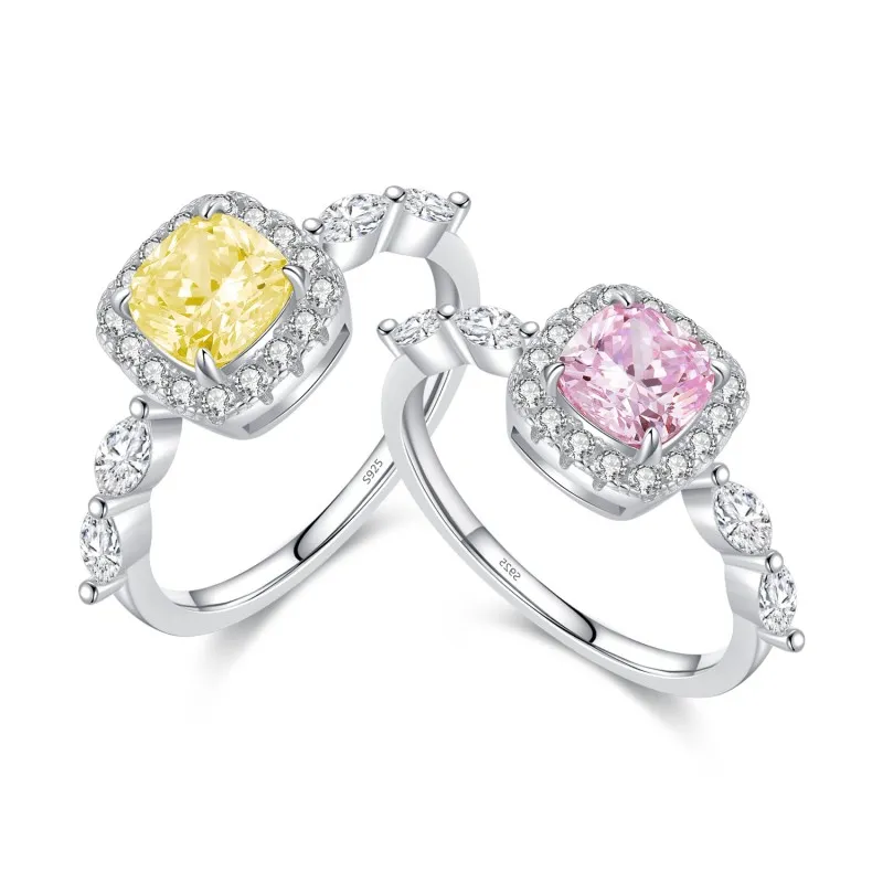 925 Sterling Silver Sweet Candy Cushion CZ Ring 70100367