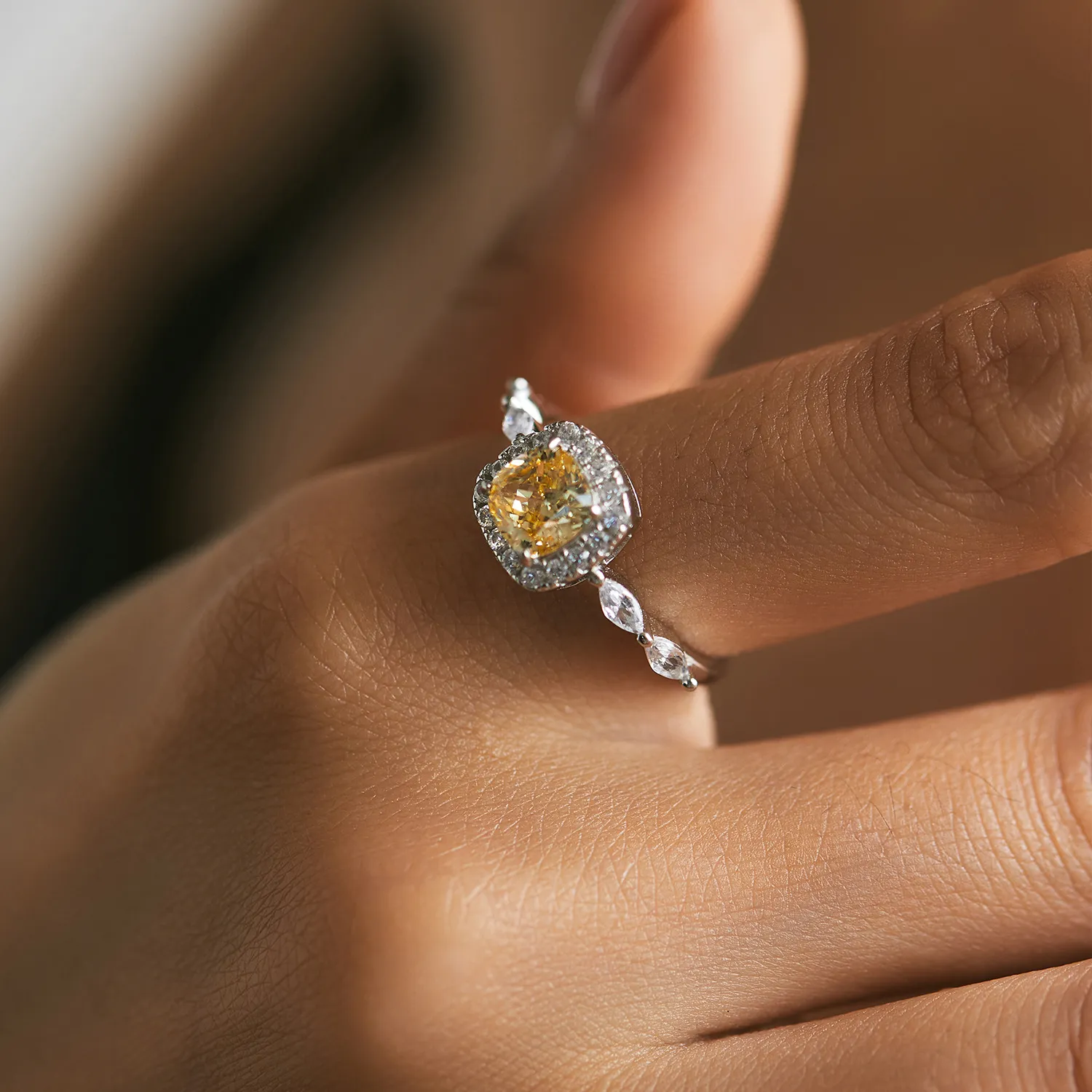 925 Sterling Silver Sweet Candy Cushion CZ Ring 70100367 - image1