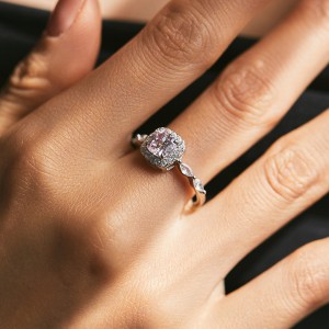 925 Sterling Silver Sweet Candy Cushion CZ Ring 70100367
