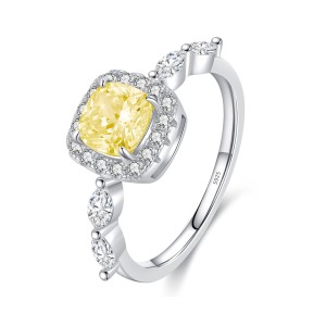 925 Sterling Silver Sweet Candy Cushion CZ Ring 70100367