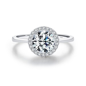 925 Sterling Silver Sparkle Halo CZ Statement Ring 70100375