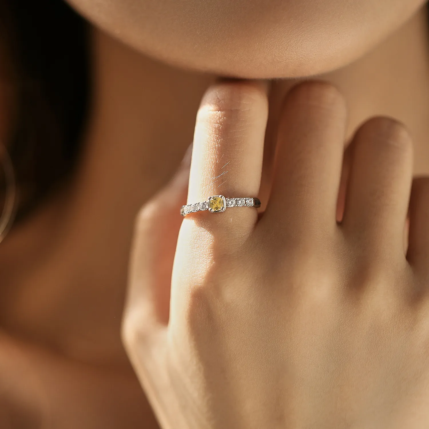 925 Sterling Silver Sweet Sugar Cube Ring 70100385 - image1