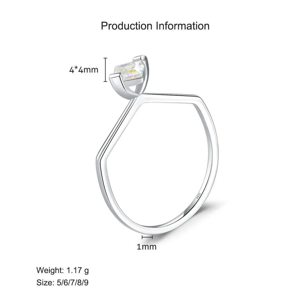 925 Sterling Silver Irregular Candy Zirconia Ring 70100387 - image2
