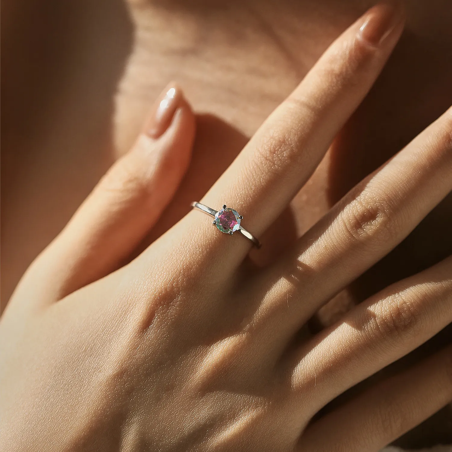 925 Sterling Silver Brilliant Classic 4-Prong Zirconia Ring 70100388 - image1