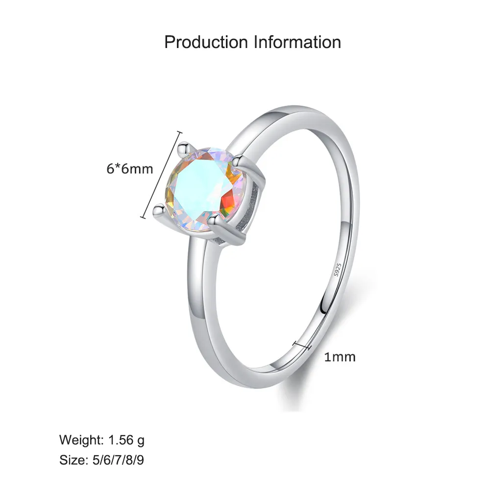 925 Sterling Silver Brilliant Classic 4-Prong Zirconia Ring 70100388 - image2