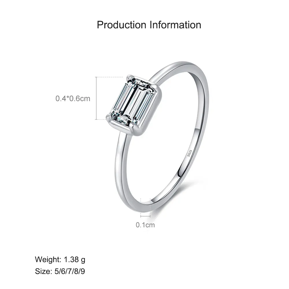 925 Sterling Silver White Zirconia Minimalist Ring 70100397 - image2