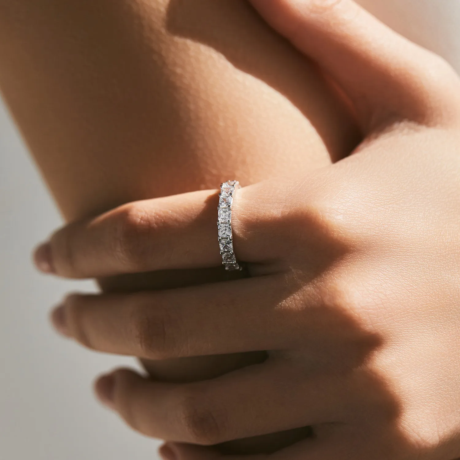 925 Sterling Silver Full Zirconia Band Ring 70100412 - image1