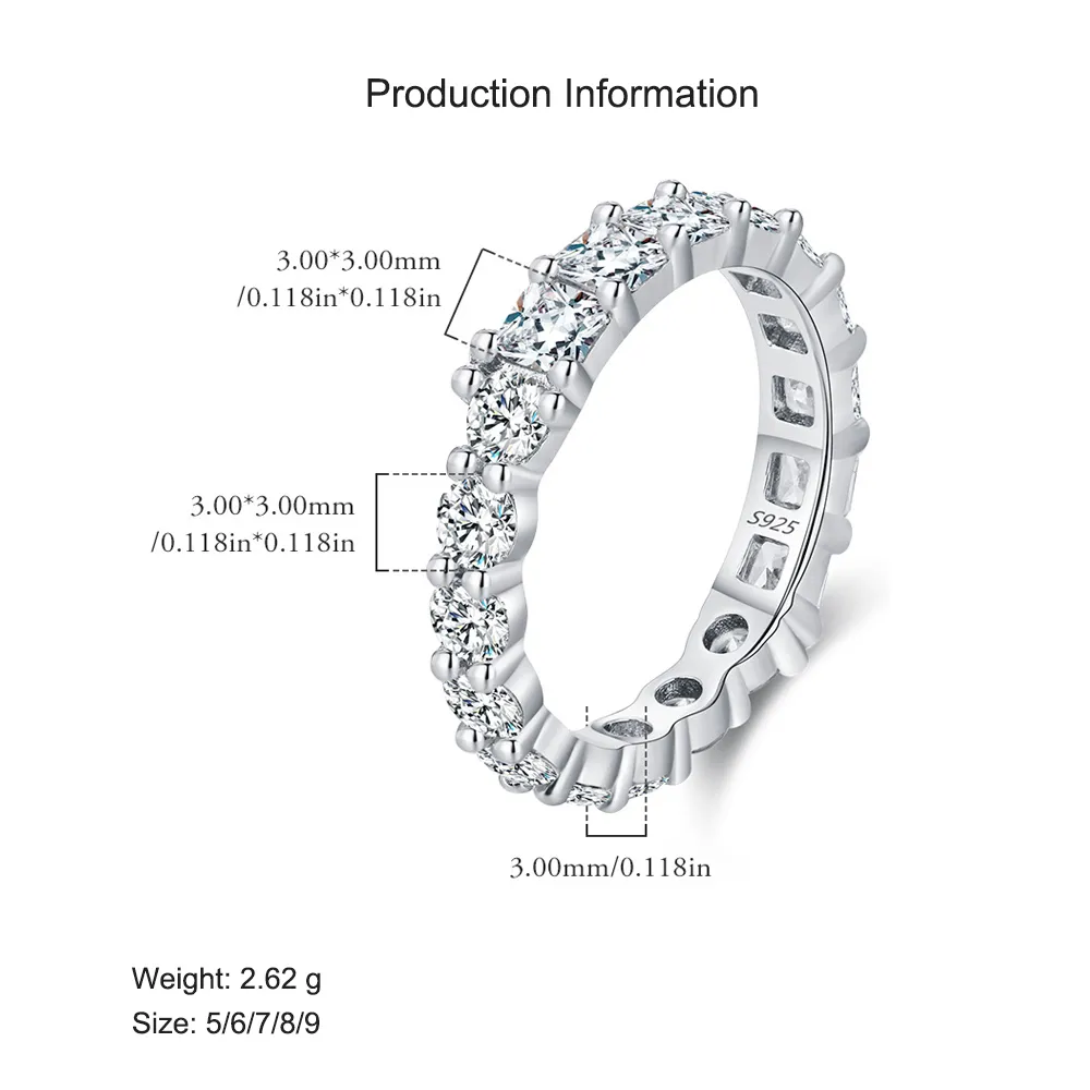 925 Sterling Silver Full Zirconia Band Ring 70100412 - image2