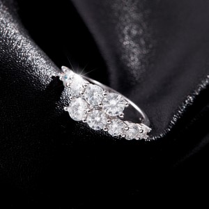925 Sterling Silver Multi-Row CZ Stacking Ring 70100418