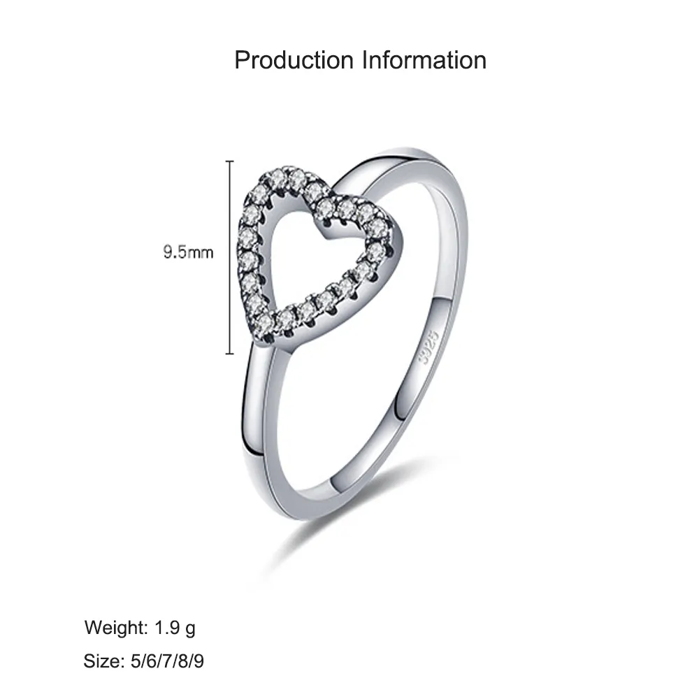 925 Sterling Silver Vintage Heart Zirconia Ring 70100429 - image2