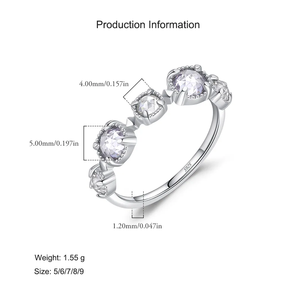 925 Sterling Silver Floral Zircon Ring 70100449 - image2