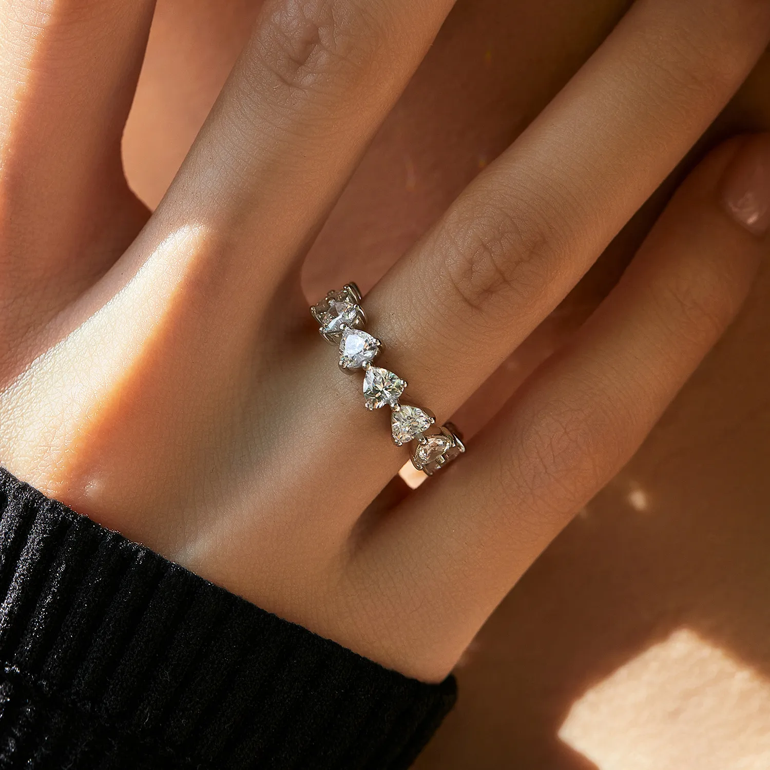 925 Sterling Silver Full Zircon Sweet Heart Ring 70100450 - image1
