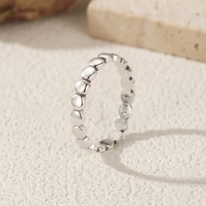 925 Sterling Silver Beaded Vintage Ring 70100459
