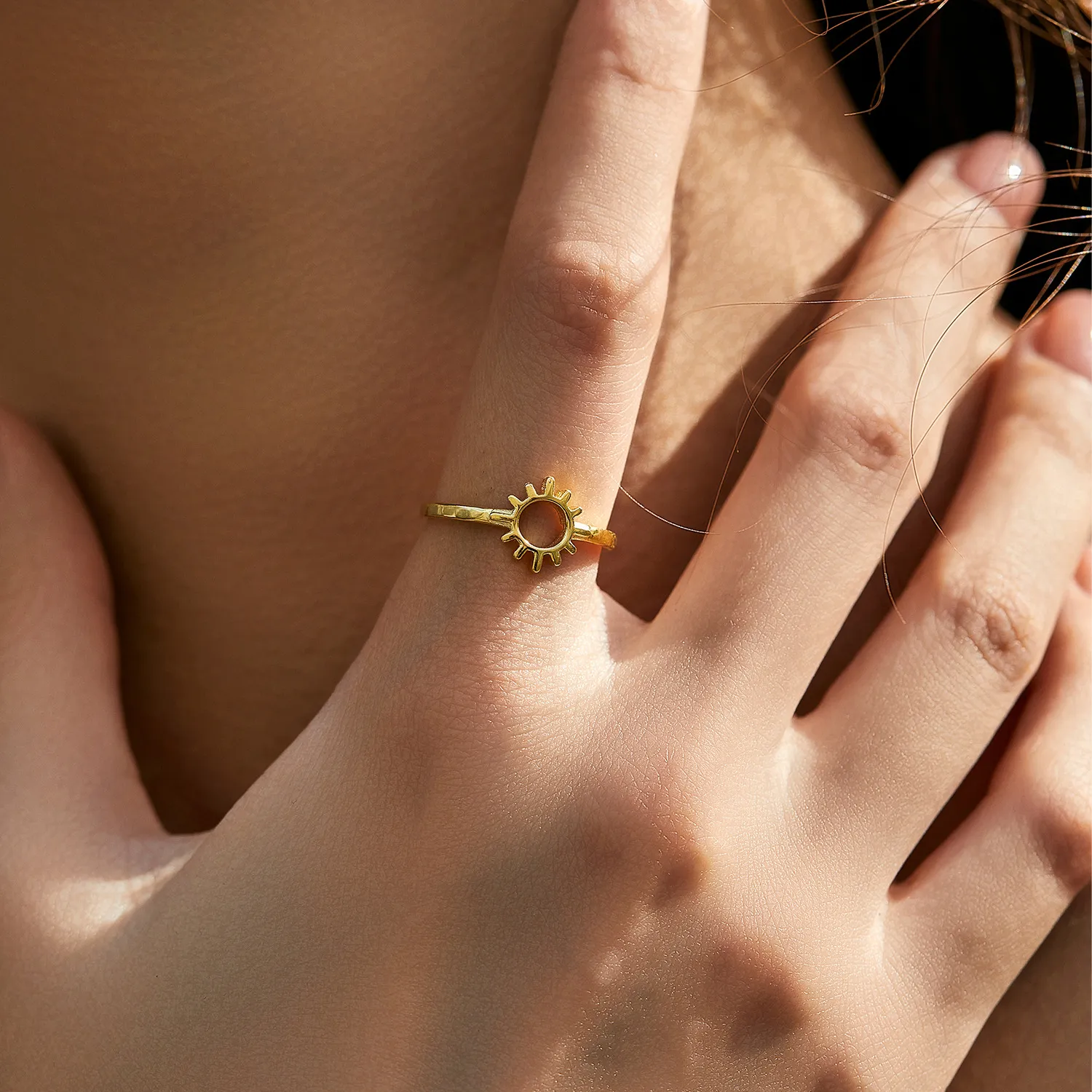 925 Sterling Silver Minimalist Sunshine Ring 70100465 - image1