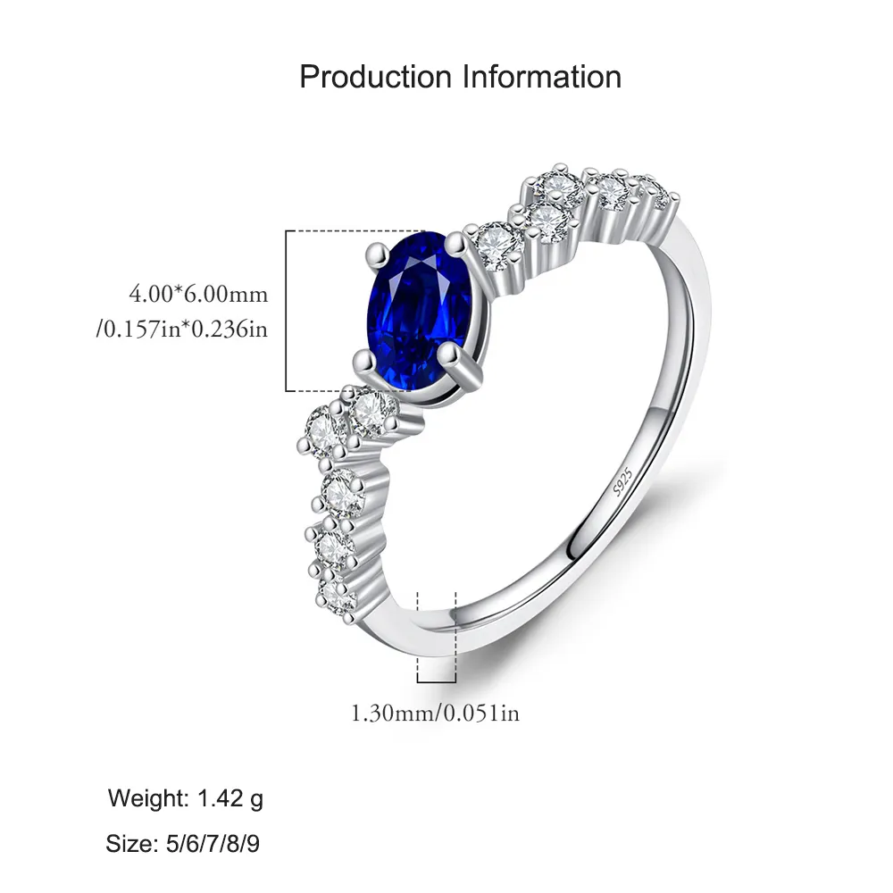 925 Sterling Silver Vintage Sapphire CZ Ring 70100478 - image2