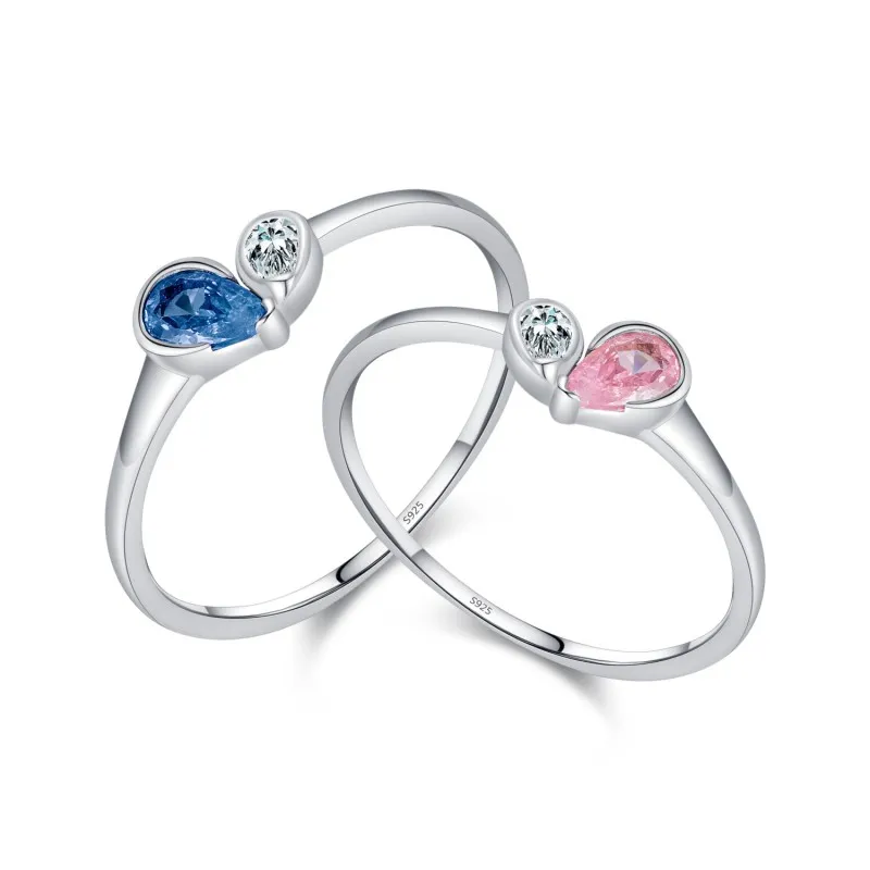 925 Sterling Silver Teardrop Minimalist Ring 70100491