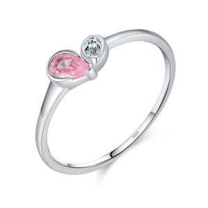 925 Sterling Silver Teardrop Minimalist Ring 70100491