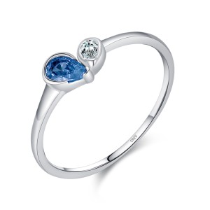 925 Sterling Silver Teardrop Minimalist Ring 70100491