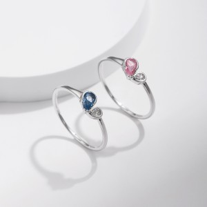 925 Sterling Silver Teardrop Minimalist Ring 70100491
