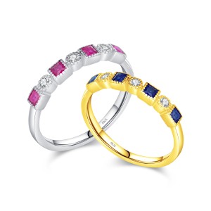 925 Sterling Silver Princess-Cut CZ Ring 70100492