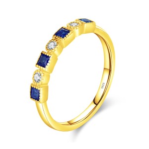 925 Sterling Silver Princess-Cut CZ Ring 70100492