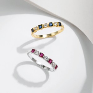 925 Sterling Silver Princess-Cut CZ Ring 70100492