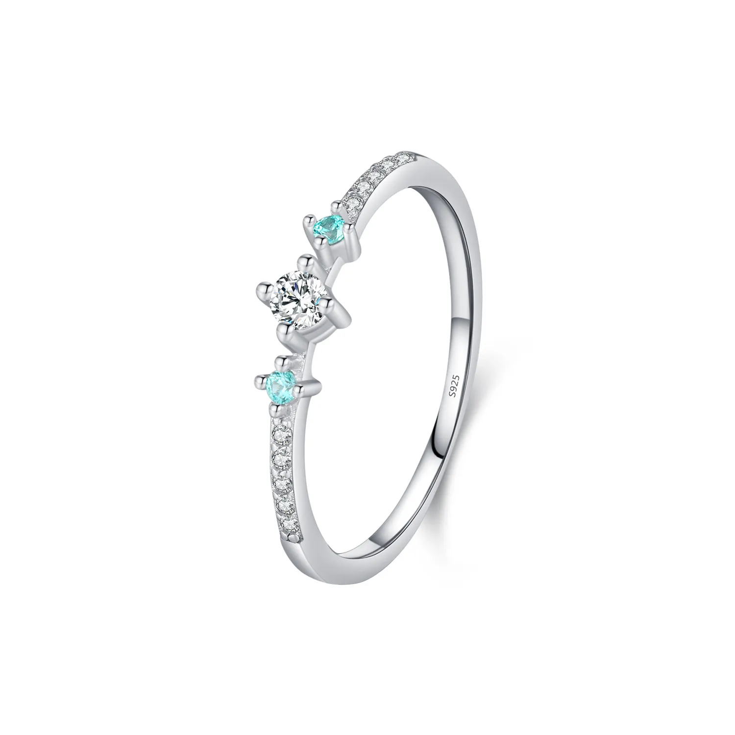 925 Sterling Silver Minimalist Dainty Stacking Ring 70100501
