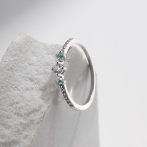 925 Sterling Silver Minimalist Dainty Stacking Ring 70100501