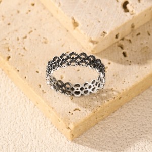925 Sterling Silver Vintage Lace Heart Ring 70100508