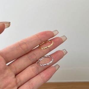 25 Sterling Silver Classic Braided Rope Texture Band Ring 70100510