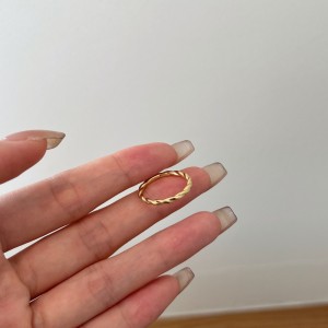 25 Sterling Silver Classic Braided Rope Texture Band Ring 70100510