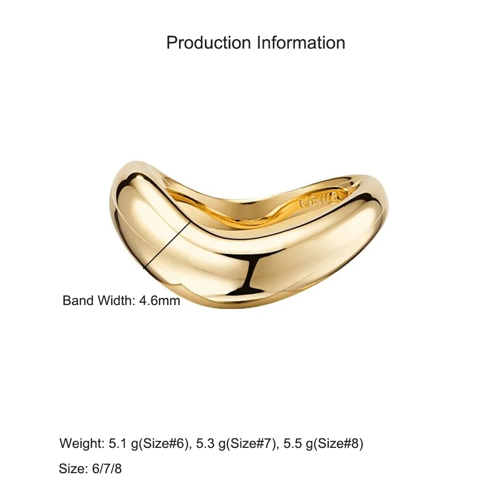 925 Sterling Silver Minimalist High-Polish Wave Curve Band 70100514 - image2