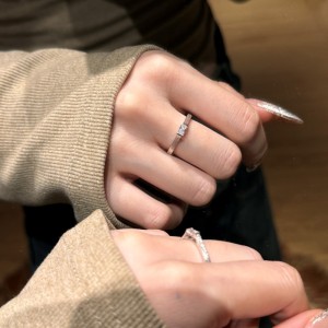 925 Sterling Silver Brushed Matte Dual-Finish Stacking Ring 70100517