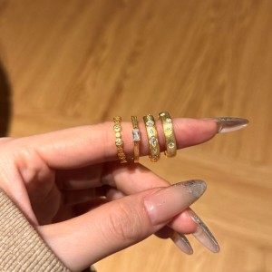 925 Sterling Silver Brushed Matte Dual-Finish Stacking Ring 70100517